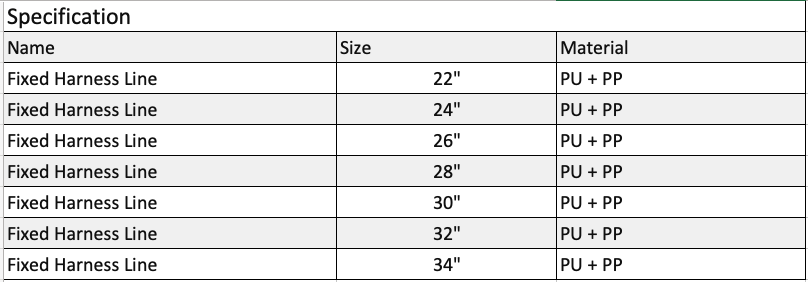 Gustbay Fixed Harness Line Spec