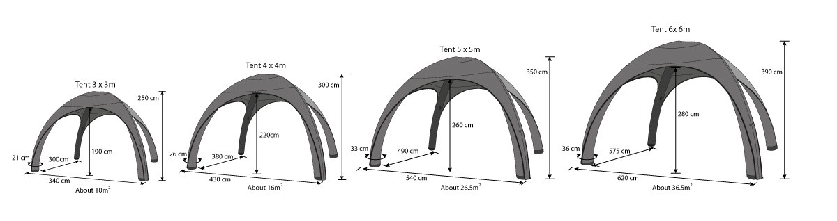 Gustbay Tents Size